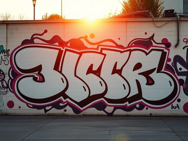 Extreme close-up of a deconstructed urban canvas, revealing intricate layers of peeling paint, oxidized metal, and etched concrete, with subtle glowing lines of neon in cyan cutting through the textures like artistic fissures.